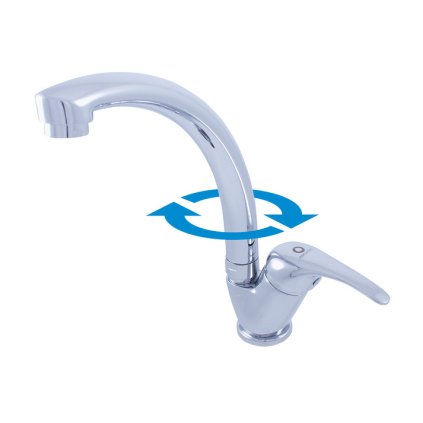 САЗАВА - Смеситель для мойки, Хром SA006.5/3, RAV Slezák (Цвет Хром, Размер 1/2", Тип ручки СА006.5/3)