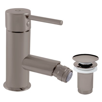 SEINA - Смеситель для биде с выпуском, Металл серый матовый SE945.5KMGK, RAV Slezák (Цвет МЕТАЛЛИЧЕСКИЙ СЕРЫЙ - шлифованный, Размер 1/2")