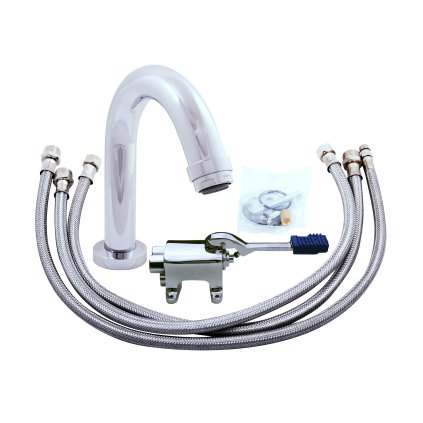 Смеситель для раковины двухпоточный с ножным изливом, хром NB201.5, RAV Slezák (Цвет Хром, Размер 1/2")