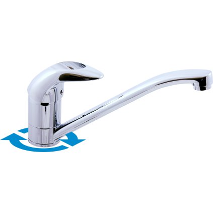 ВЛТАВА - Смеситель для мойки, Хром V105.5, РАВ Слезак (Цвет Хром, Размер 1/2")