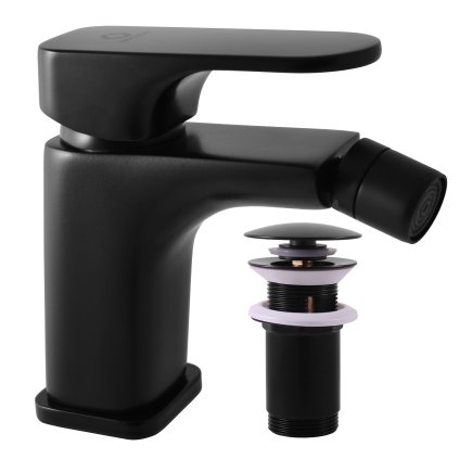 YUKON - Bidet faucet with outlet, Black - matte YU145.5KCMAT, RAV Slezák (Цвет Черный - матовый, Размер 1/2")