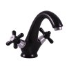 MORAVA RETRO - Basin mixer without drain, Black matt/Chrome MK128.5CMATC, RAV Slezák (Цвет матовый черный/хром, Размер 1/2")