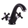 MORAVA RETRO - Basin mixer without drain, Black matt/Chrome MK328.5CMATC, RAV Slezák (Цвет матовый черный/хром, Размер 1/2")