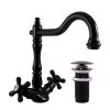 MORAVA RETRO - Basin mixer with drain, Black - matt MK121.5/8CMAT, RAV Slezák (Цвет Черный - матовый, Размер 1/2")
