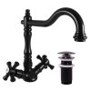 MORAVA RETRO - Basin mixer with drain, Black - matt MK321.5/8CMAT, RAV Slezák (Цвет Черный - матовый, Размер 1/2")