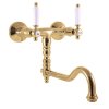 MORAVA RETRO - Смеситель для умывальника/раковины, Shiny gold MK501.5/29Z, RAV Slezák (Цвет ЗОЛОТО - блестящее, Размер 150 мм)
