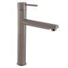 SEINA - Tall washbasin mixer without drain, Metal grey - brushed SE930.5MGK, RAV Slezák (Цвет МЕТАЛЛИЧЕСКИЙ СЕРЫЙ - шлифованный, Размер 1/2")
