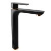 VLTAVA - Tall washbasin mixer without drain, Black matt/Gold VT430.5CMATZ, RAV Slezák (Цвет Матовый черный/золотой, Размер 1/2")