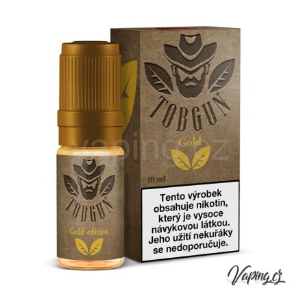 E-liquid Tobgun Gold 10ml (jemný tabák s lehce zemitými tóny) (Obsah nikotinu 18mg)