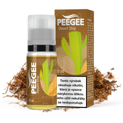 PeeGee - Desert Ship 10ml (světlý virginský tabák) (Obsah nikotinu 6mg)