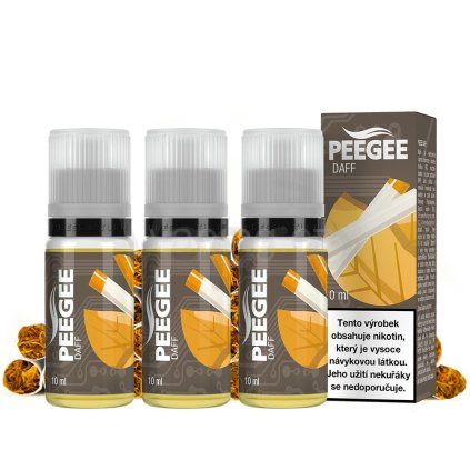 PeeGee - Daff 3x 10ml (nasládlý virginský tabák) (Obsah nikotinu 6mg)