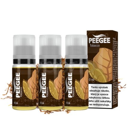 PeeGee - Tobacco 3x 10ml (čistý tradiční tabák) (Obsah nikotinu 6mg)