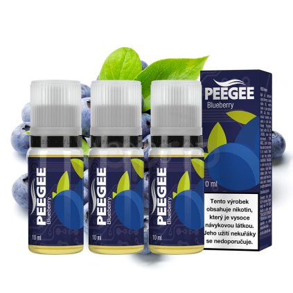 PeeGee - Blueberry 3x 10ml (borůvka) (Obsah nikotinu 6mg)