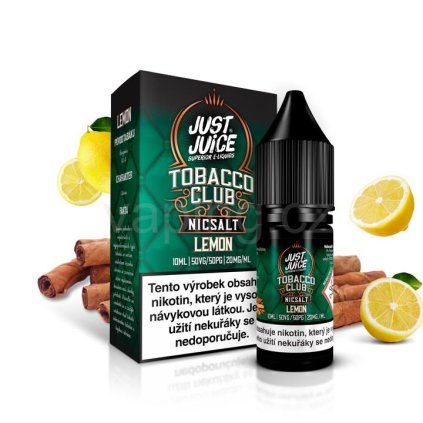 Just Juice Tobacco Club - LEMON 10ml (tabák a citrón) (Obsah nikotinu 20mg)