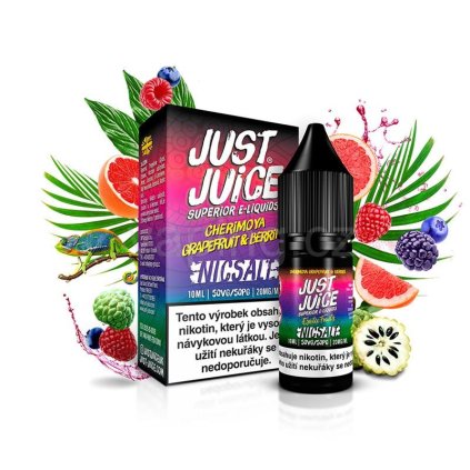 Just Juice Salt - CHERIMOYA GRAPEFRUIT & BERRIES 10ml (cherimoya, grapefruit a lesní ovoce) (Obsah nikotinu 11mg)