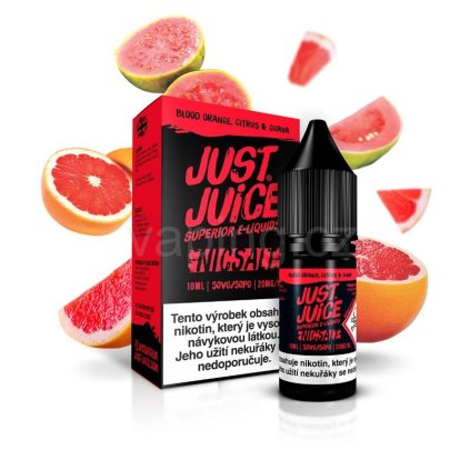 Just Juice Salt - BLOOD ORANGE, CITRUS & GUAVA 10ml (červený pomeranč, citron a guava (pomeranč, citron a guava)