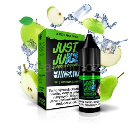 Just Juice Salt - APPLE & PEAR ON ICE 10ml (jablko, hruška a cooláda) (Obsah nikotinu 11mg)