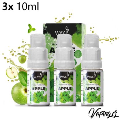 Way to Vape e-liquid APPLE (jablko) 3x10ml (Obsah nikotinu 18mg)