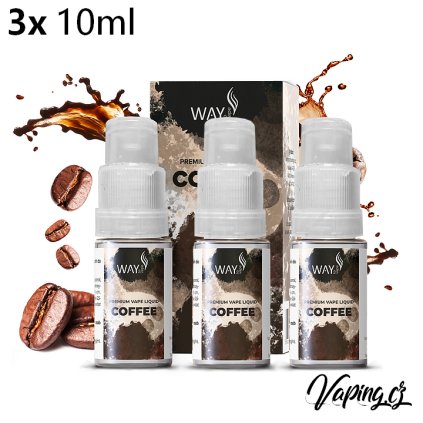 2+1  Way to Vape e-liquid COFFEE (káva) 3x10ml (Obsah nikotinu 18mg)