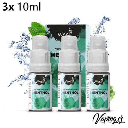 Way to Vape e-liquid MENTHOL (mentol) 3x10ml (Obsah nikotinu 18mg)