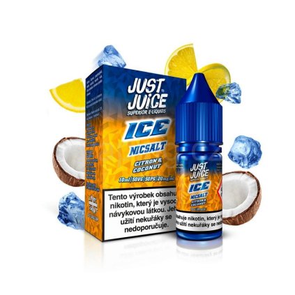 Just Juice ICE Salt - CITRON & COCONUT (citron, kokos a cooláda) 10ml (Obsah nikotinu 11mg)