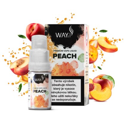 Way to Vape e-liquid PEACH (broskev) 10ml (Obsah nikotinu 18mg)