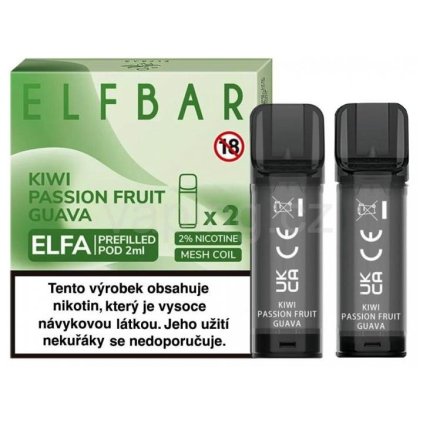 21092 elfa elf bar pod 2x cartridge kiwi passion fruit guava kiwi marakuja a guava 20mg