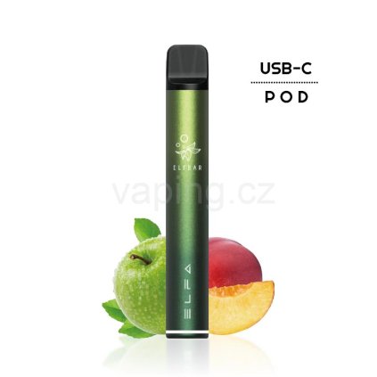 21104 elfa elf bar usb start kit apple peach jablko a broskev 20mg