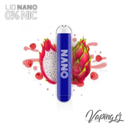 21392 lio nano ii 0mg jednorazova e cigareta raspberry pitaya malina a draci ovoce