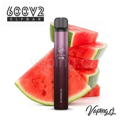 22120 elf bar 600v2 jednorazova e cigareta watermelon vodni meloun 20mg