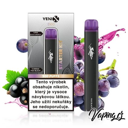 venix max starter kit max black pod black grape