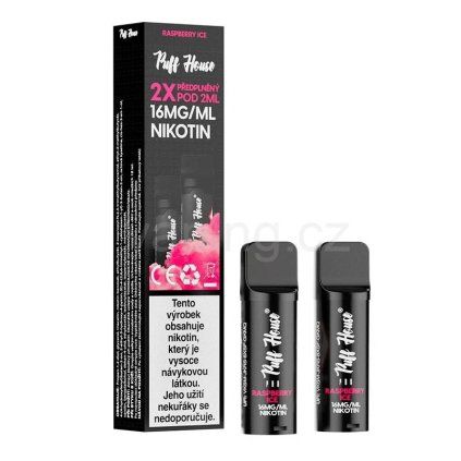 puff house 2x pod raspberry ice vaping cz