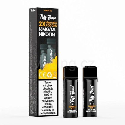 puff house 2x pod mango ice vaping cz