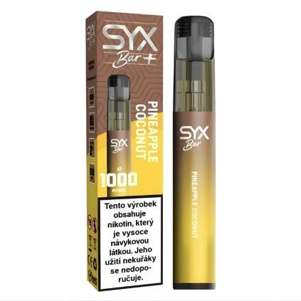 syx bar pineapple coconut vaping cz
