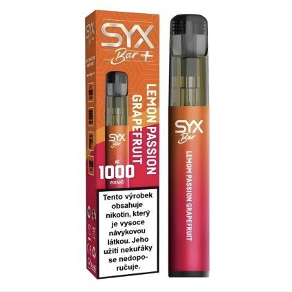 syx bar lemon passion grapefruit vaping cz