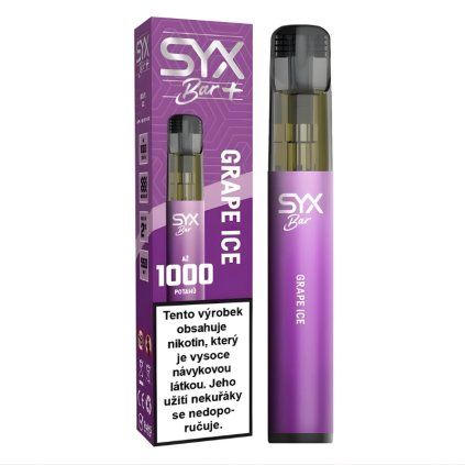 syx bar grape ice vaping cz