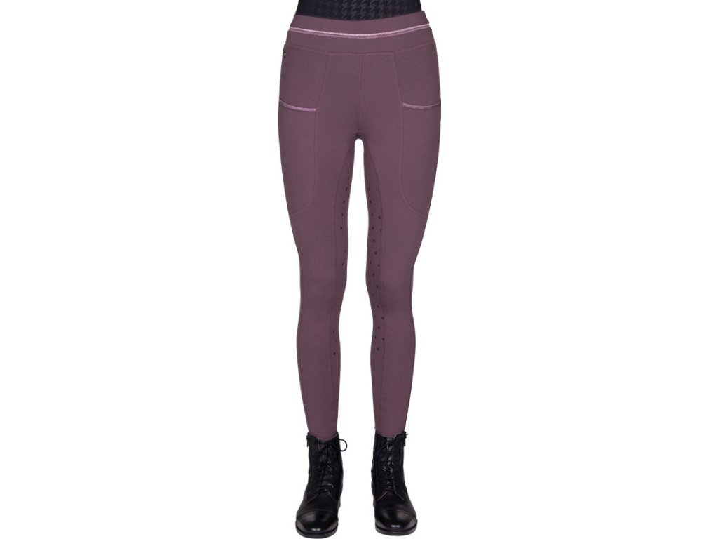 Riding tights Fayen QHP, full grip, women's, vintage violet