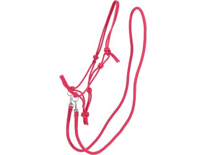 Rope halter with rein Color QHP, fuchsia