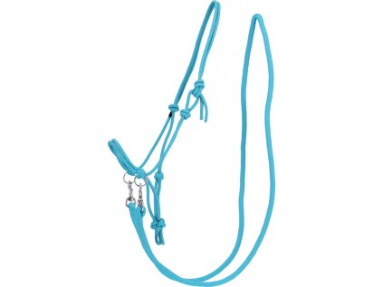 Rope halter with rein Color QHP, sky
