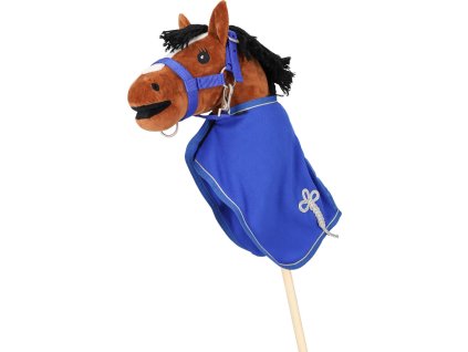 Fleece rug Hobby horse QHP, cobalt blue
