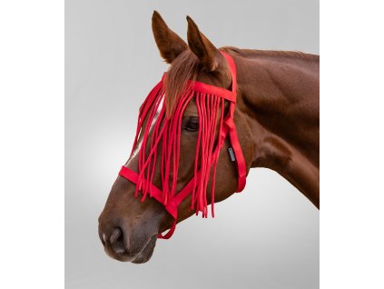Halter pasture with fly fringes Waldhausen, red