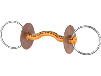 Snaffle bit Leatherbar Konnex BERIS, hard, 7,5 cm, 18 mm
