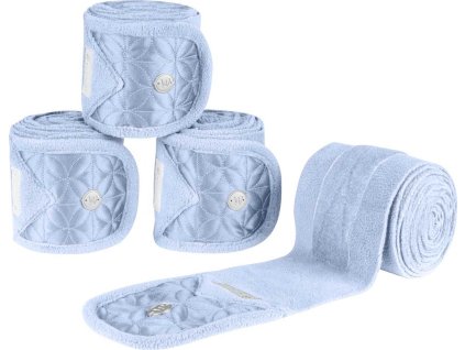 Bandages fleece Rom Waldhausen, set of 4, 3 m, pastel blue