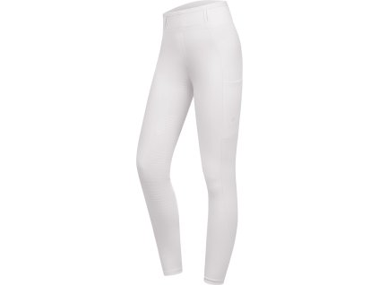 Riding leggings Oreli ELT, with grip, higher waist, women's, white
