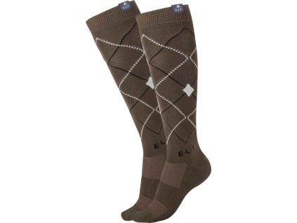 Riding Socks Argyle ELT, pair, green brown
