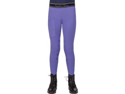 Riding tights Eden Junior full grip, purple sunset
