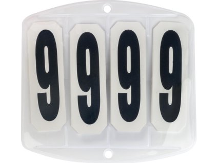 Starting number Waldhausen, 2 pcs, 4 digits, white