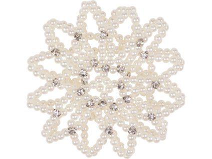 Hair net Pearls QHP, white