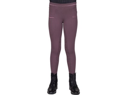 Riding tights Fayen QHP, full grip, kids, vintage violet