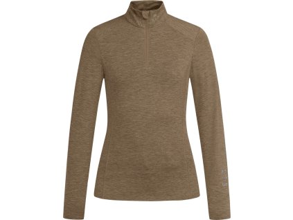 Shirt Functional Zip-up Milano ELT, cappuccino melange